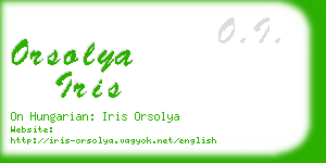 orsolya iris business card